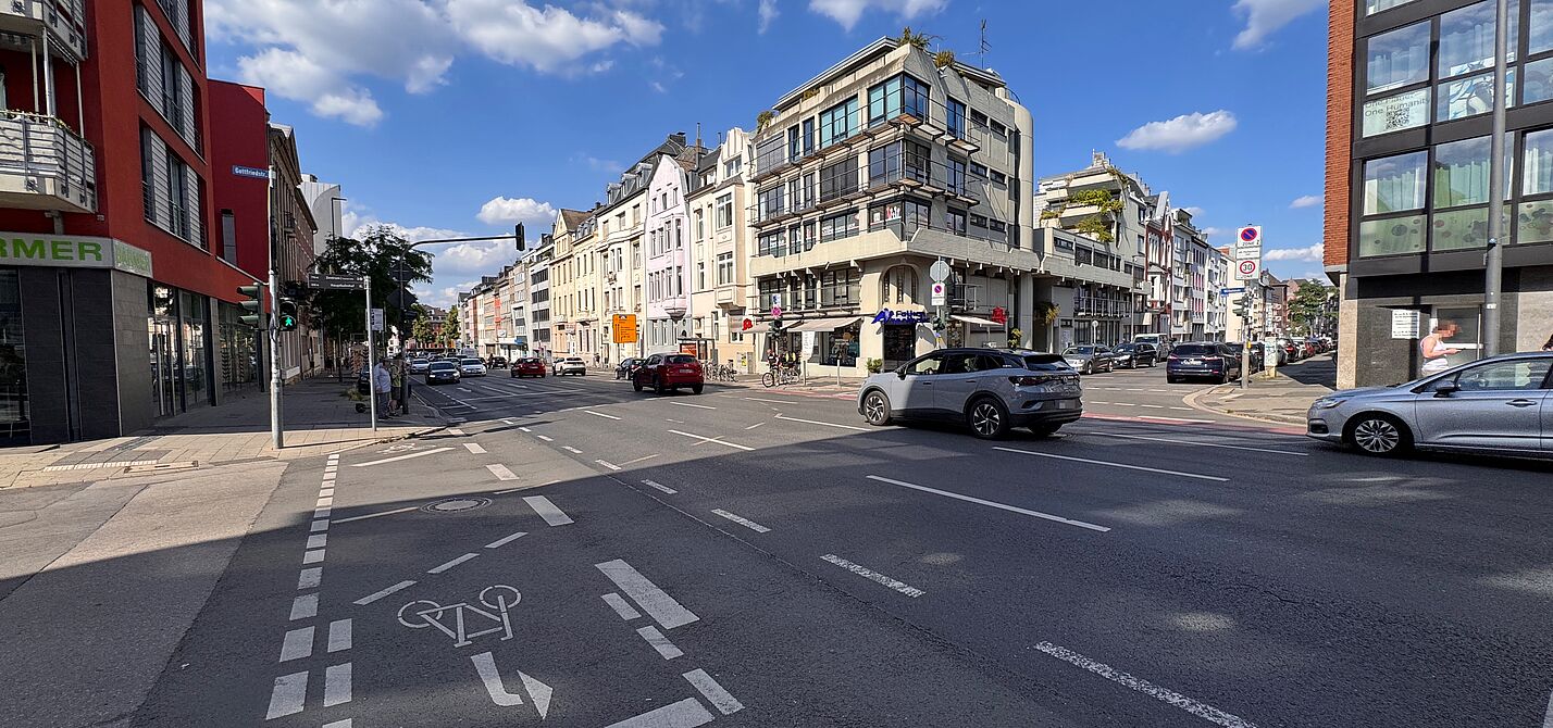 Wilhelmstraße Blick von Gottfriedstraße auf Kaiserplatz, 2026 Blick auf die Wilhelmstraße, Richtung Kaiserplatz von der Gottfriedstraße