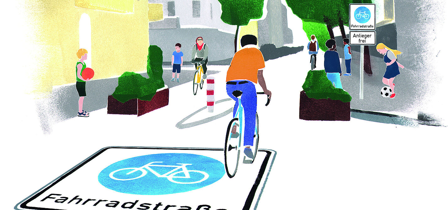 Fahrradstraße Mit Fahrradstraßen löst man mehrere Probleme auf einmal. Weil sie schnell und kostengünstig umsetzbar sind, können mit ihnen ganze Radverkehrsnetze kurzfristig neu hergestellt und bestehende Lücken geschlossen werden. Die Fahrradstraßen werden besonders attraktiv für Radfahrende,wenn sie Vorfahrt vor kreuzenden Nebenstraßen bekommen. Schleichverkehre werden durch Maßnahmen wie Poller unterbunden. So entlasten Fahrradstraßen Kieze von Durchgangs- und Parksuchverkehr, die Verkehrssicherheit nimmt zu.
