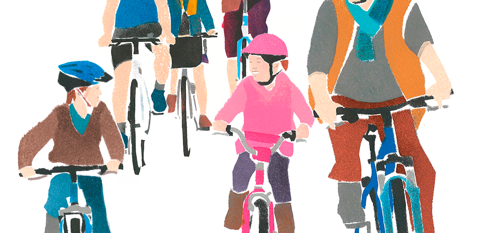Kinder auf dem Fahrrad