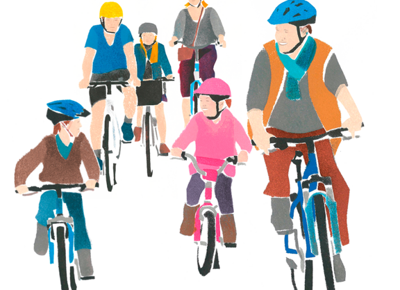 Kinder auf dem Fahrrad