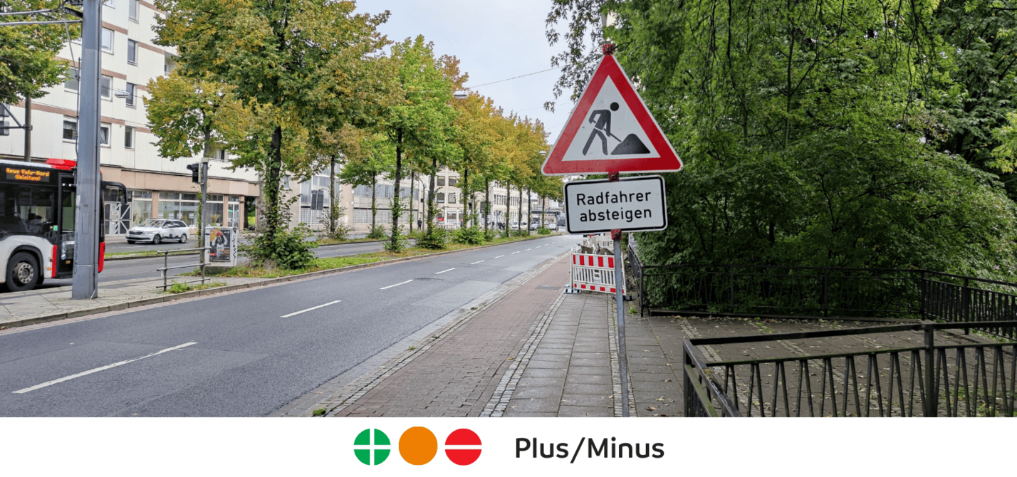 Dossier Plus Minus Radfahrer absteigen