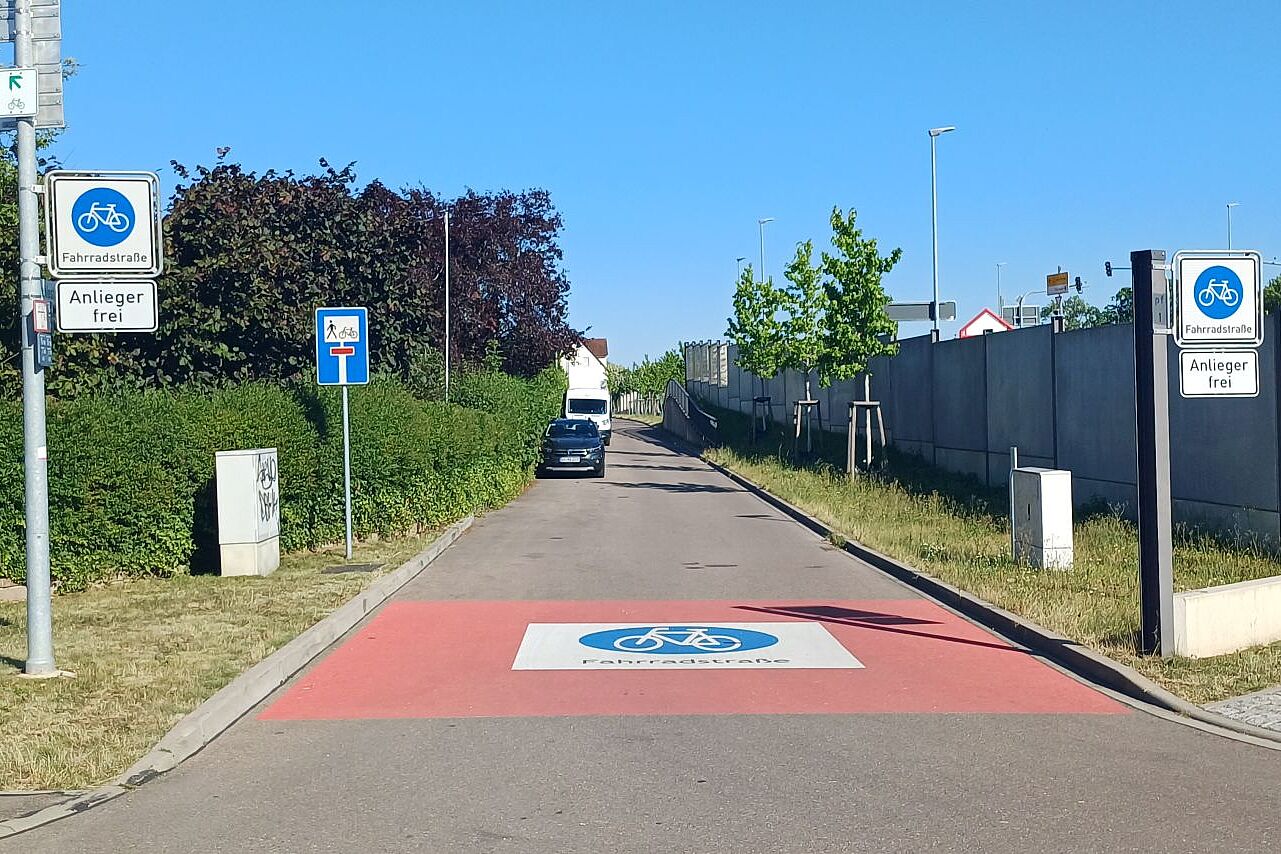 Fahrradstraße Karl-Kübler-Straße (Weiterführung in Lehlestraße) Fahrradstraße Karl-Kübler-Straße (Weiterführung in Lehlestraße)