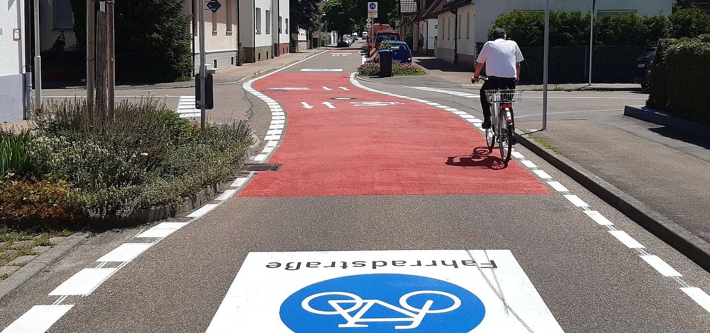Fahrradstraße in der Wilhelmstraße Eislingen Fahrradstraße in der Wilhelmstraße Eislingen