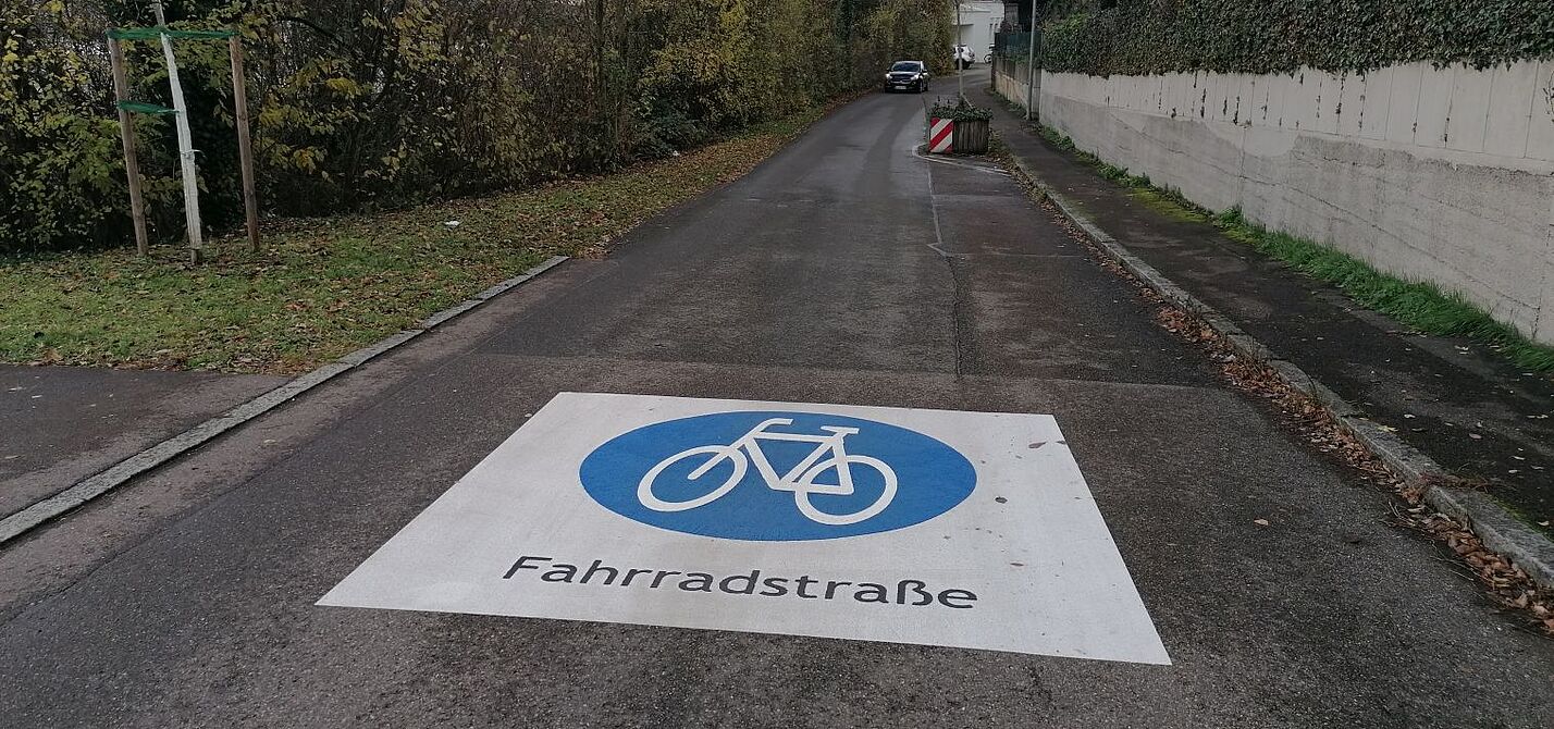Fahrradstraße Karl-Kübler-Straße (Beginn bei Rappenstr.)