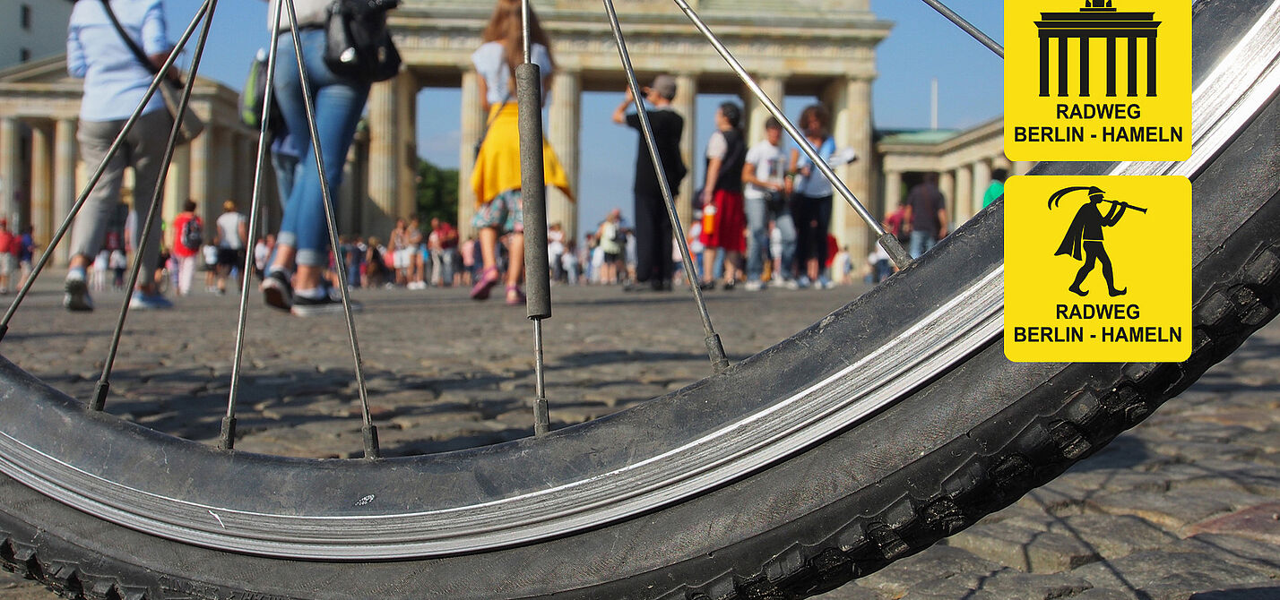 Ankunft Brandenburger Tor Radweg