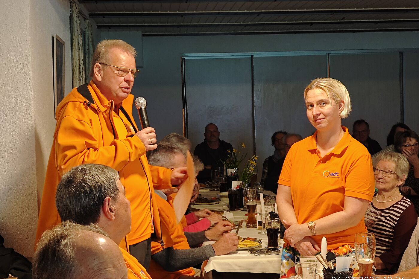 Wolfgang Obermayer, Inklusionsbeauftragter, zusammen mit Rebecca Weiss JHV