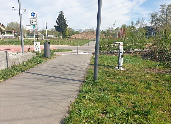 Foto der umgezogenen Radservicesäule