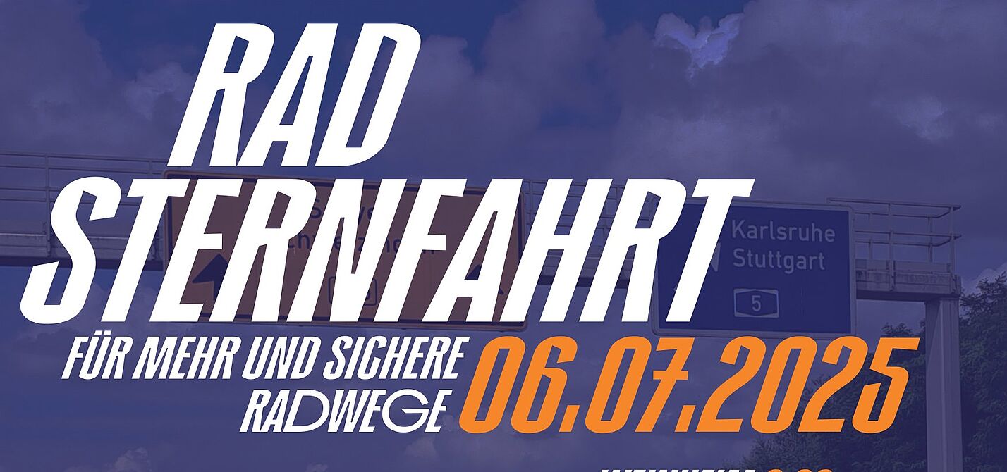 Radsternfahrt Rhein-Neckar am 6. Juli 2025 Plakat zur Radsternfahrt am 6. Juli 2025