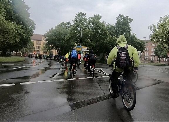Fahrraddemo gegen den Bau der A20 in Oldenburg