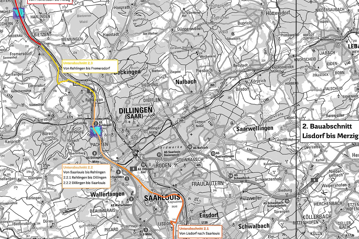 Übersicht-Saarradweg Teil 2 Übersicht-Saarradweg Teil 2