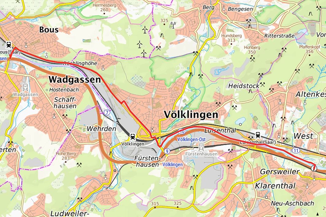 Umleitungsempfehlung ADFC Völklingen Umleitungsempfehlung ADFC Völklingen