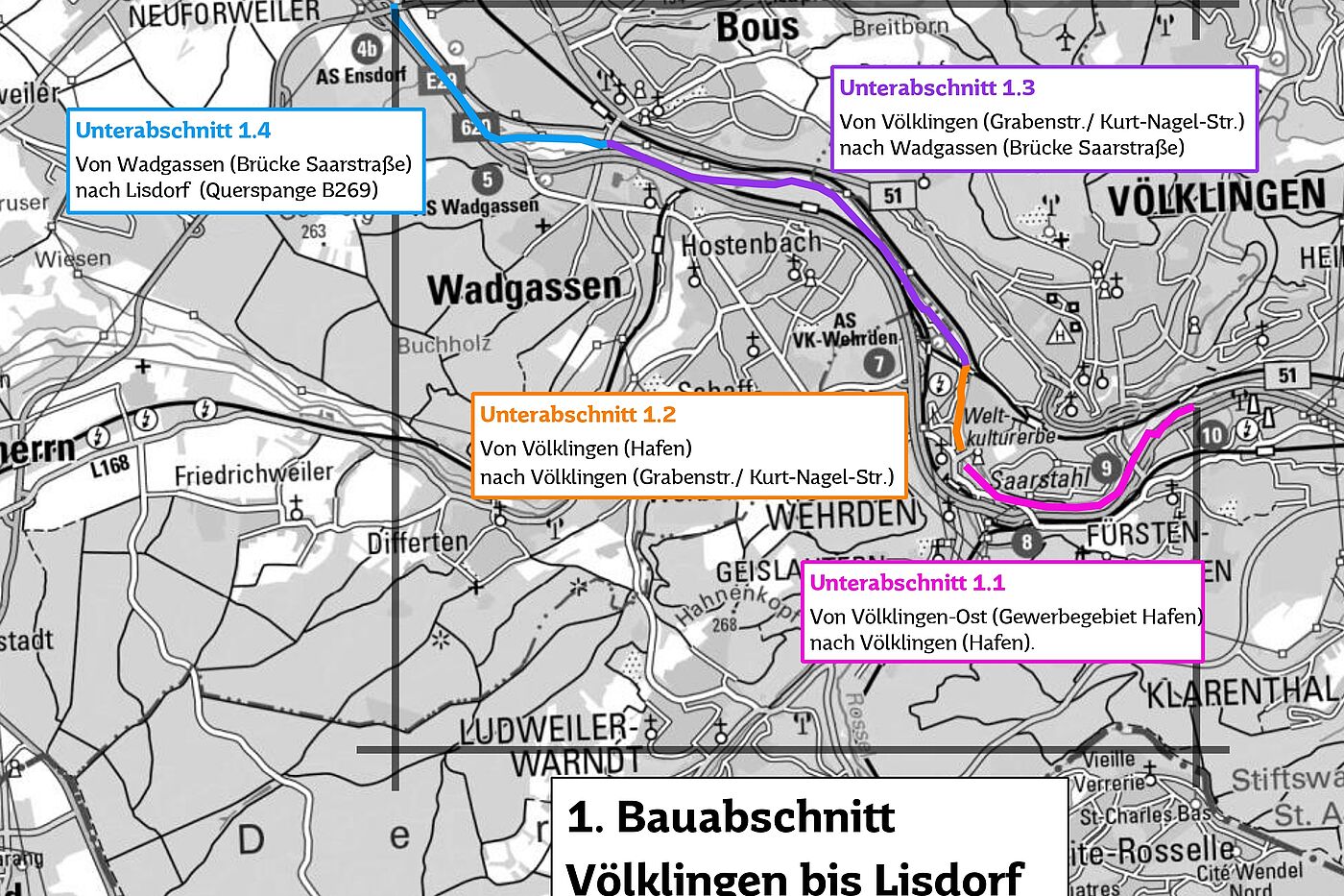 Übersicht-Saarradweg Teil 1 Übersicht-Saarradweg Teil 1
