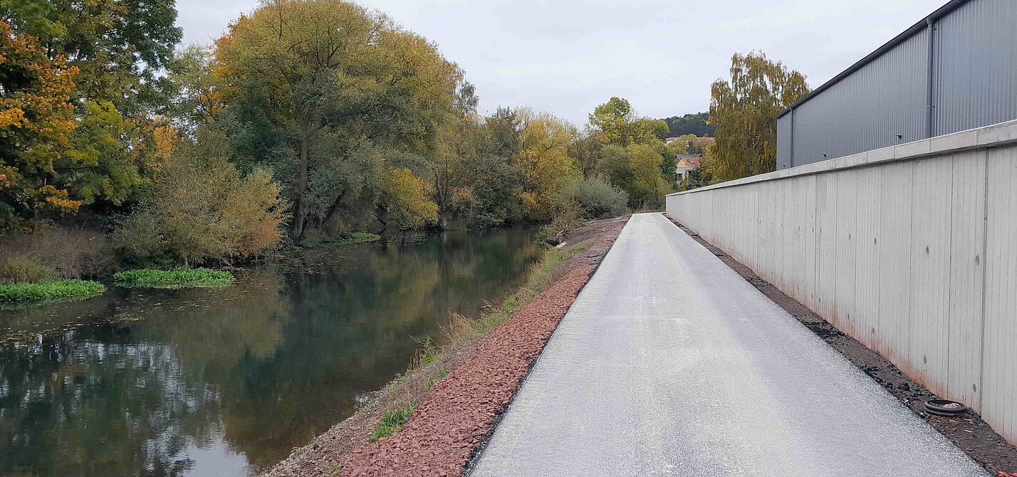 Radweg an der Hörsel An der Hörsel entsteht im Stadtgebiet von Eisenach ein neuer Radweg