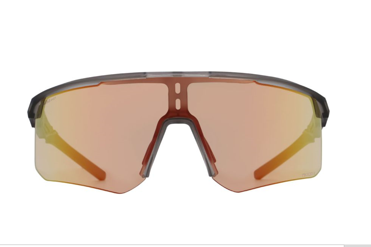 Freistelleraufnahme der Radbrille Red Bull Spect Riddle von vorn. 