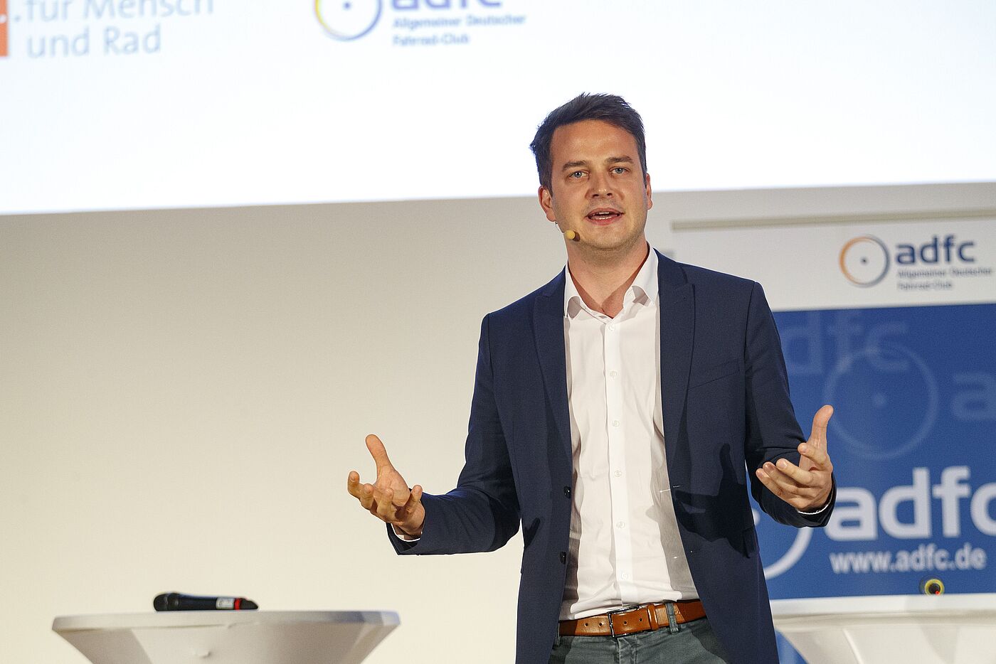 Gemeinsamer Parlamentarischer Abend der Fahrrad- und Branchenverbände ZIV, VSF und ADFC: Durch den Abend führte Moderator Felix Seibert-Daiker.