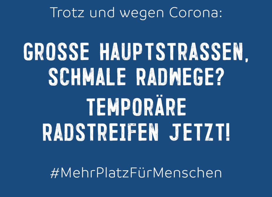 Sharepic temporäre Radfahrstreifen Sharepic temporäre Radfahrstreifen