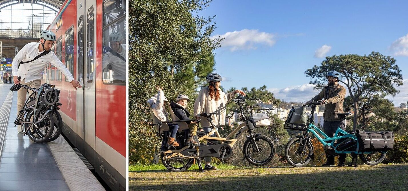 Die E-Bikes von Tern zeichnen sich durch ihre vielfältigen Einsatzmöglichkeiten aus – sei es auf dem Weg ins Büro oder als Familien-Transporter.