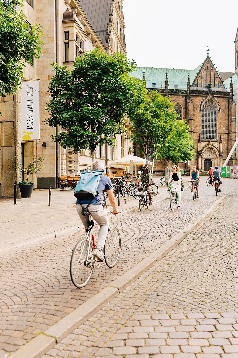 Bike It Bremen Innenstadt Radfahrer in Bremer Innenstadt