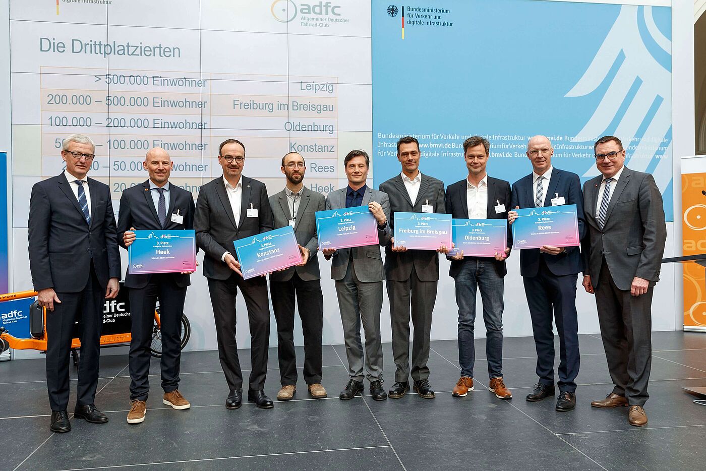 Die Drittplatzierten in den jeweiligen Städtekategorien.