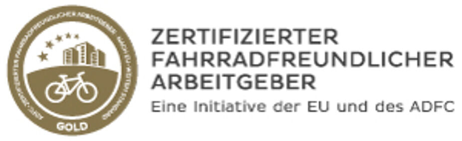 Das Gold-Zertifikat für "Fahrradfreundliche Arbeitgeber"
