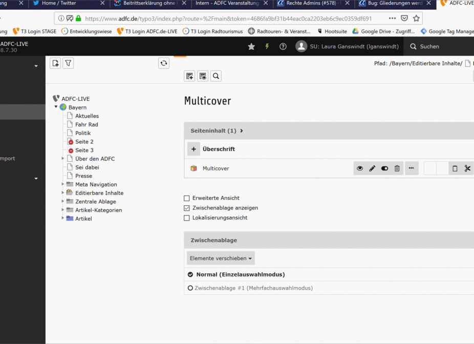 Multicover anlegen - Anleitung ADFC Gliederungswebsites Multicover anlegen - Anleitung ADFC Gliederungswebsites