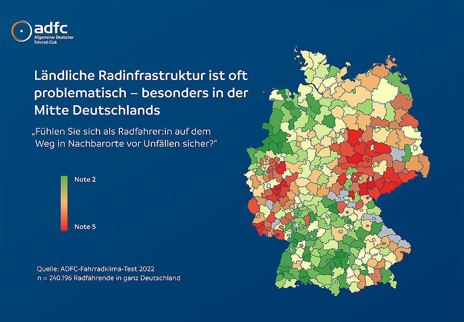 ADFC-Infografik: Problematische Radinfrastruktur auf dem Land ADFC-Infografik: Problematische Radinfrastruktur auf dem Land