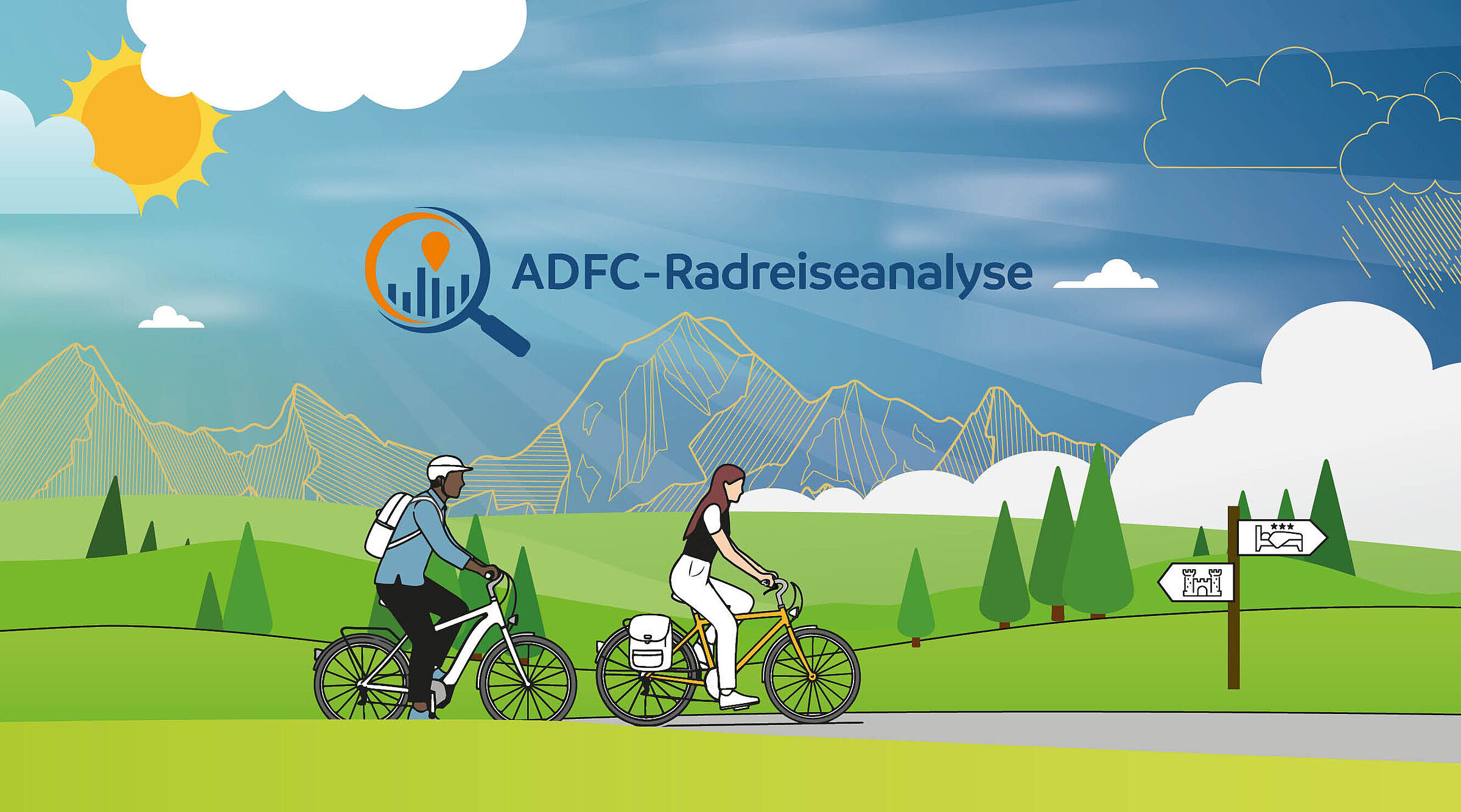 ADFC-Radreiseanalyse 2025 - Key Visual