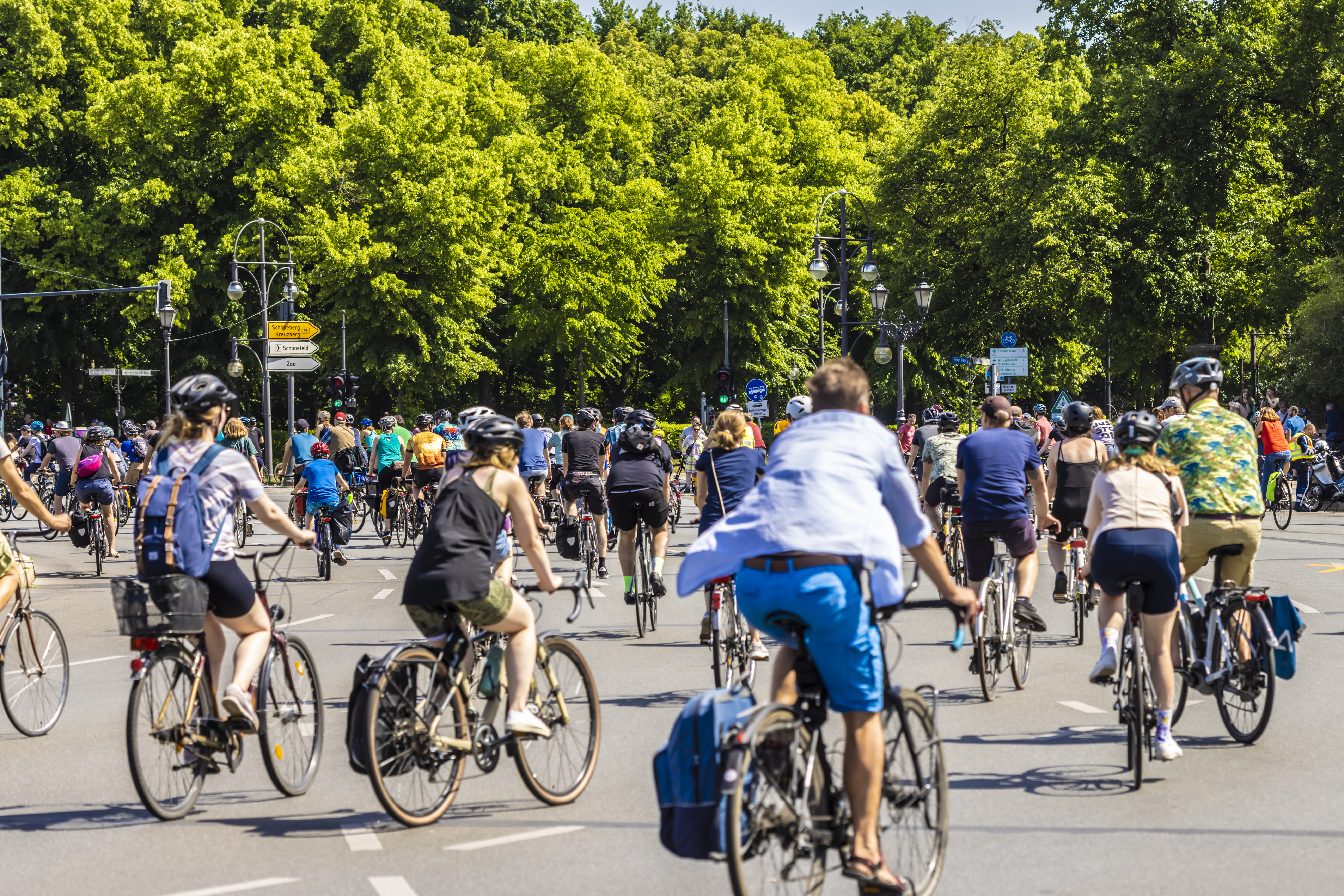 Many cyclists in Berlin