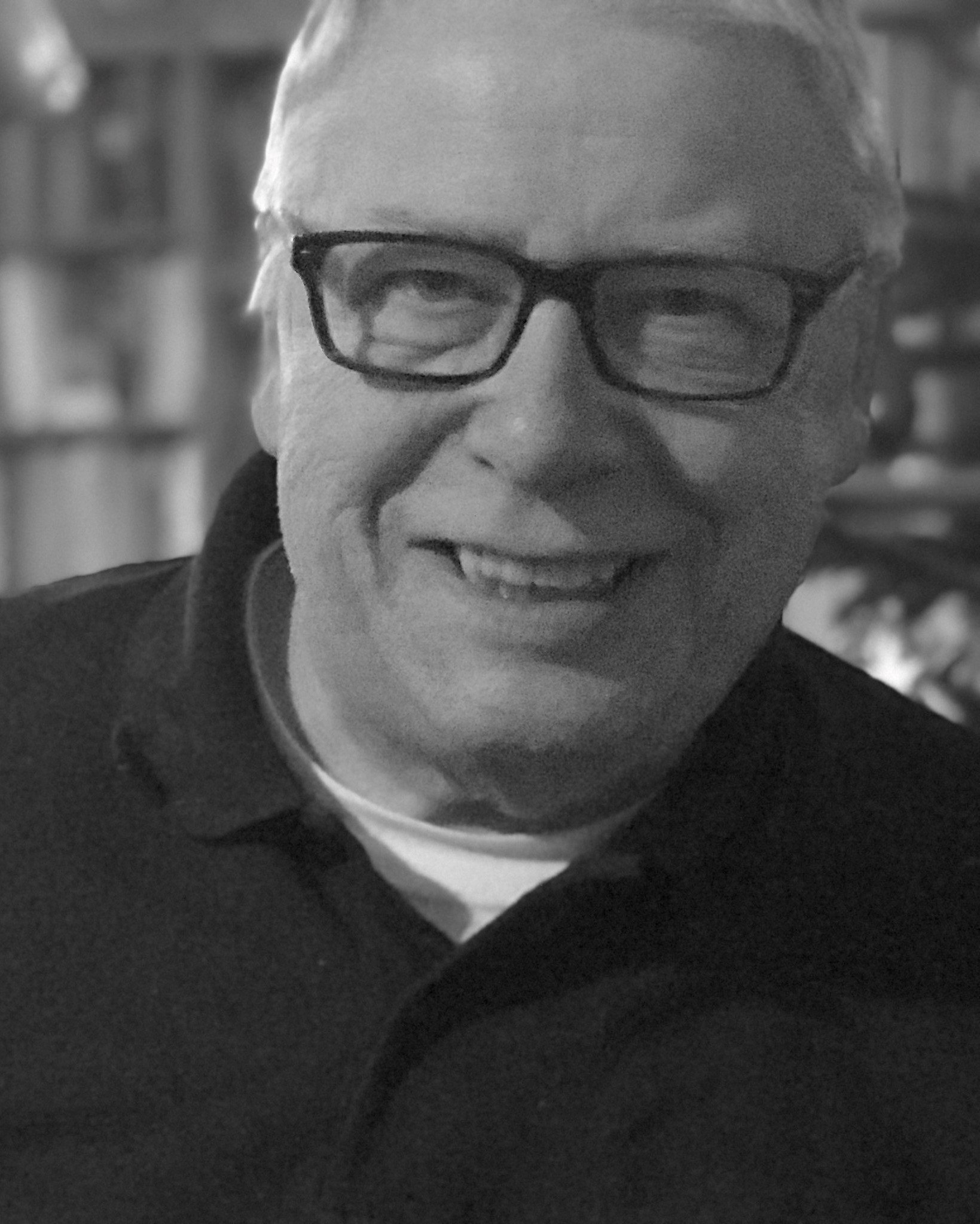 Ein schwarz-weiß-Portrait des verstorbenen Ralf Klagges.