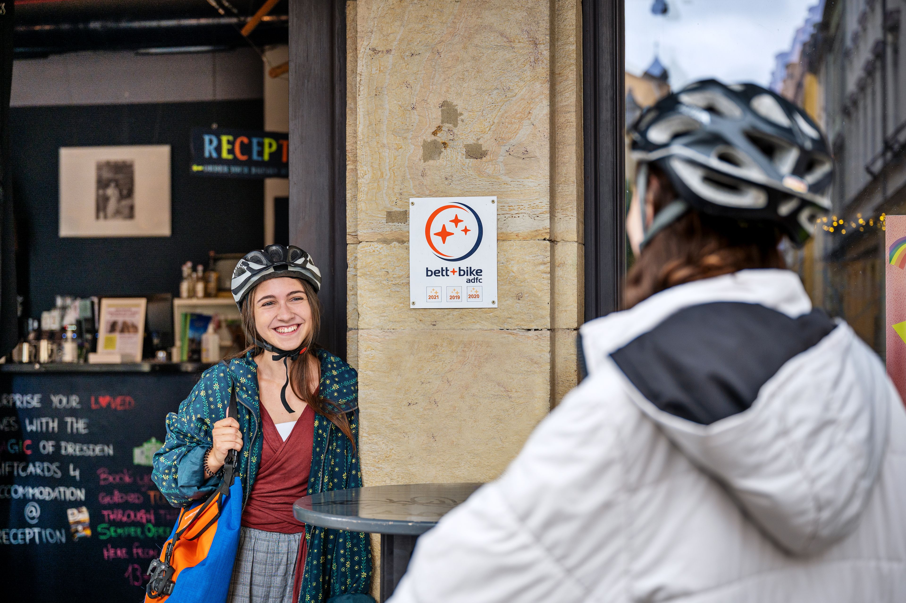 Bett+Bike-Logo an Hotelfassade