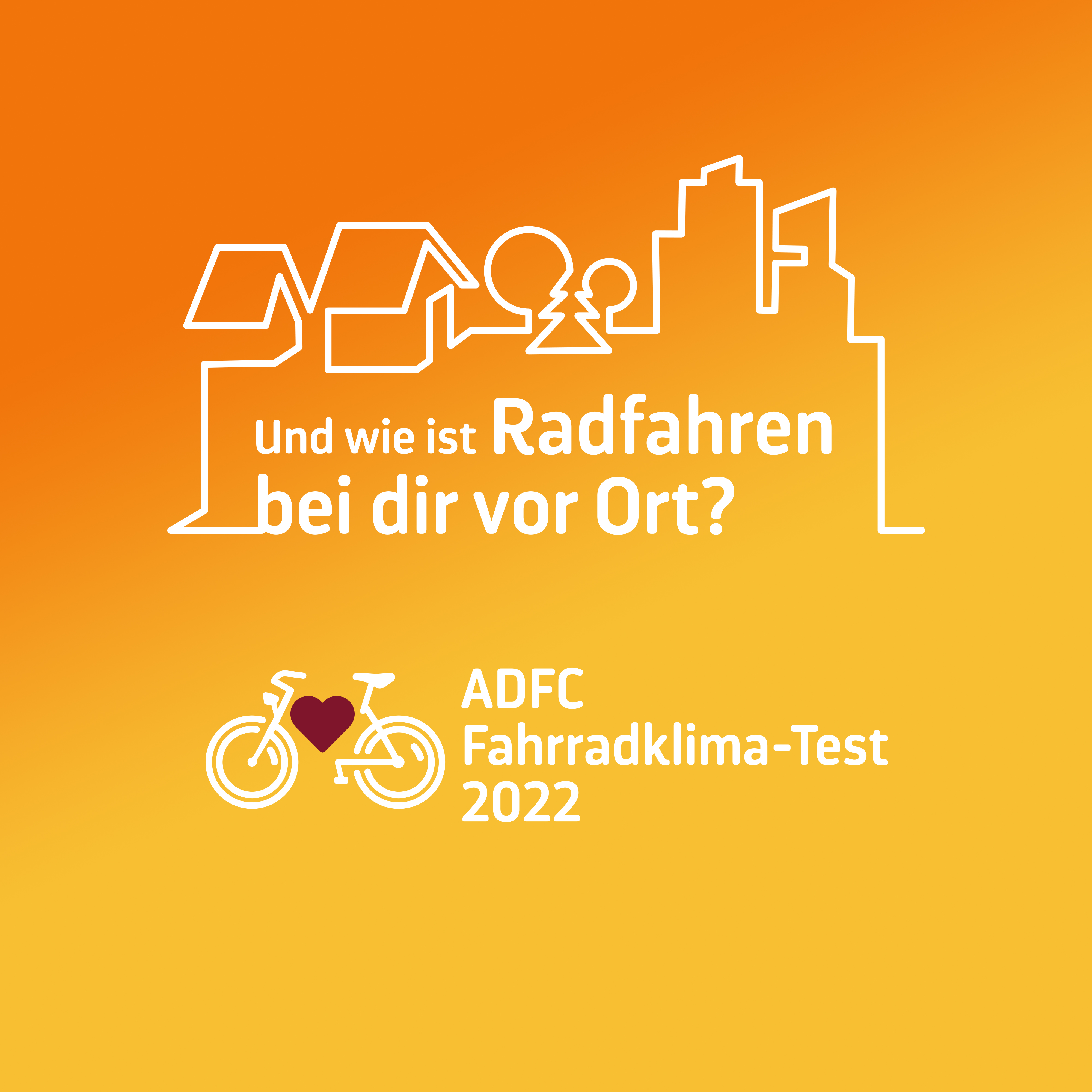 Keyvisual ADFC-Fahrradklima-Test 2022