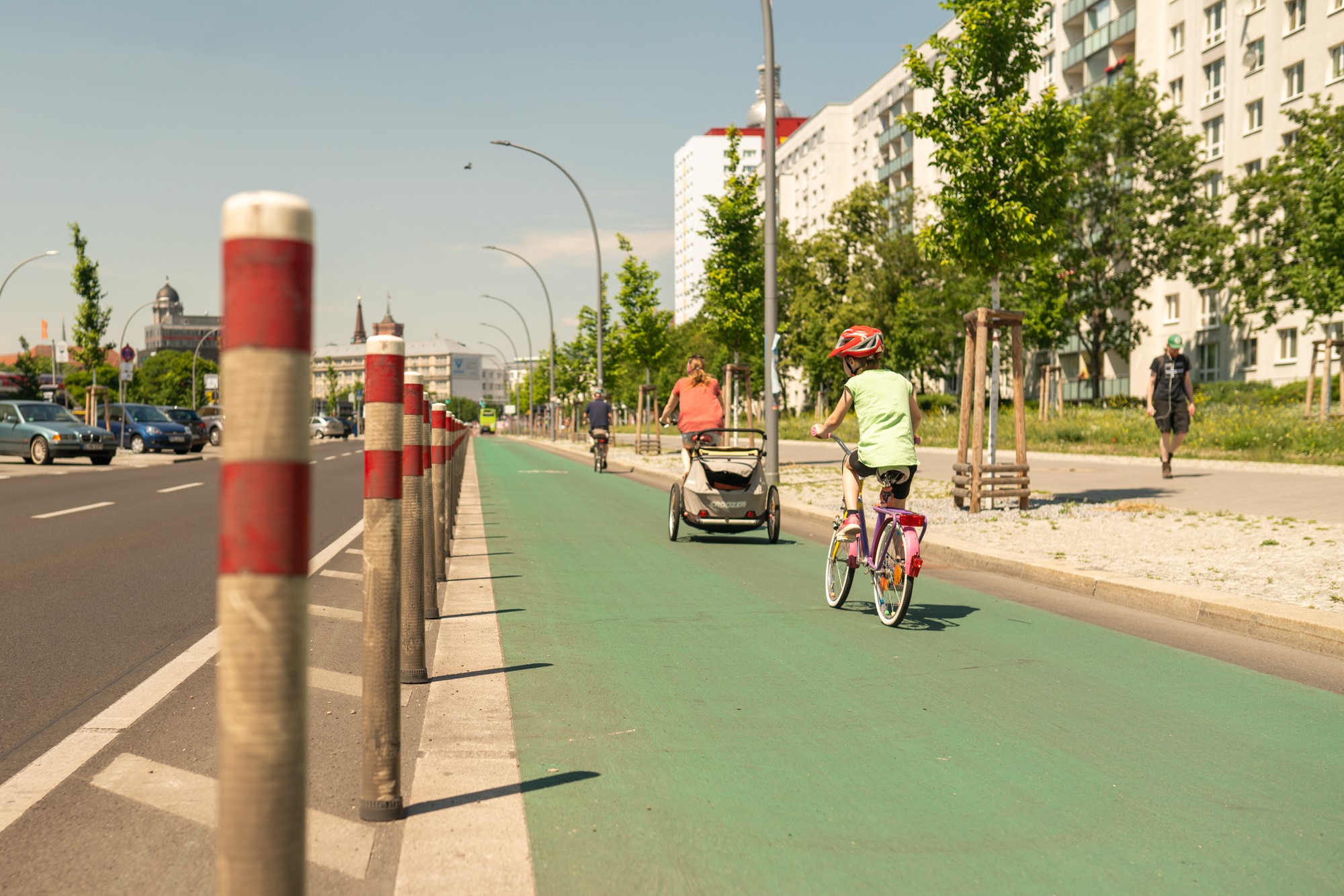 Geschützter Radweg in Berlin