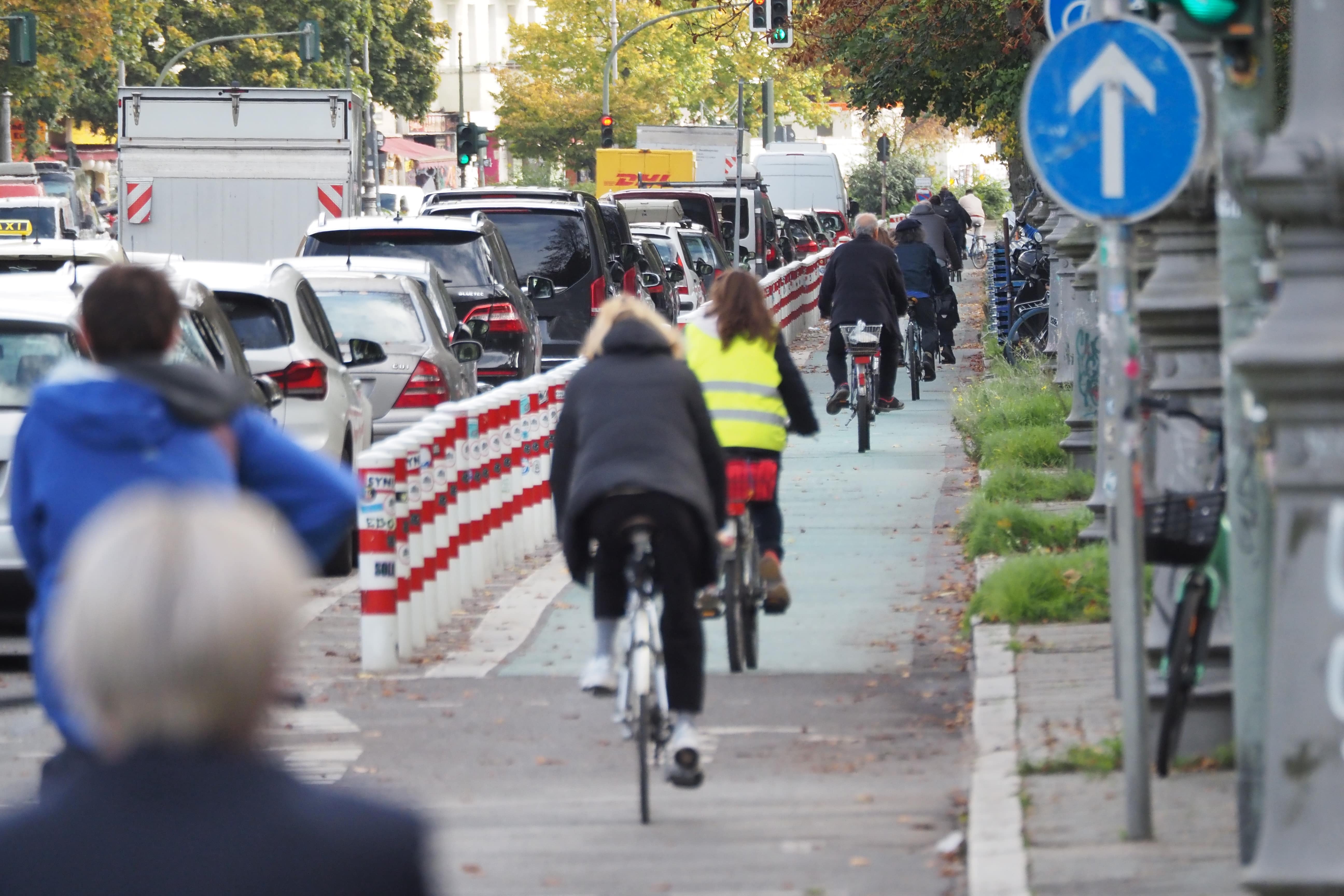 Geschützter Radweg