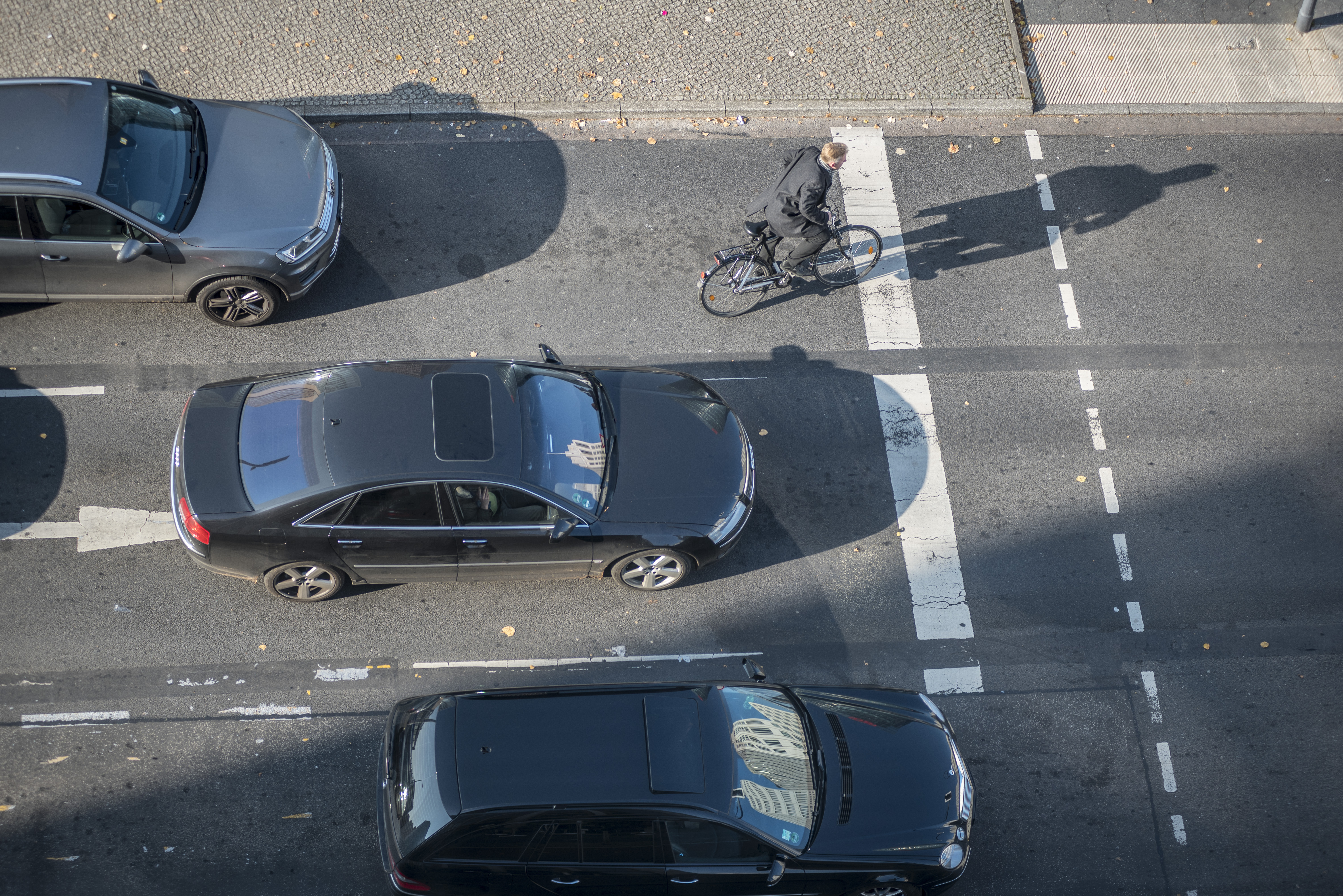 Radfahren in der Stadt, Ampelstart von oben